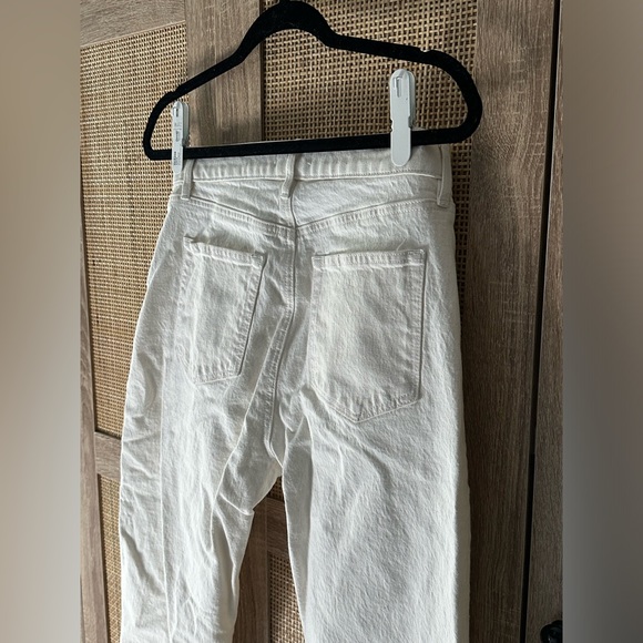 Loft High Rise Relaxed Straight Jeans with Raw Hem in Popcorn - 28x29 - Picture 10 of 12
